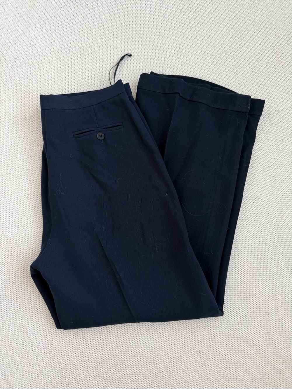 Ralph Lauren Worsled Wool Trousers Navy Size 10